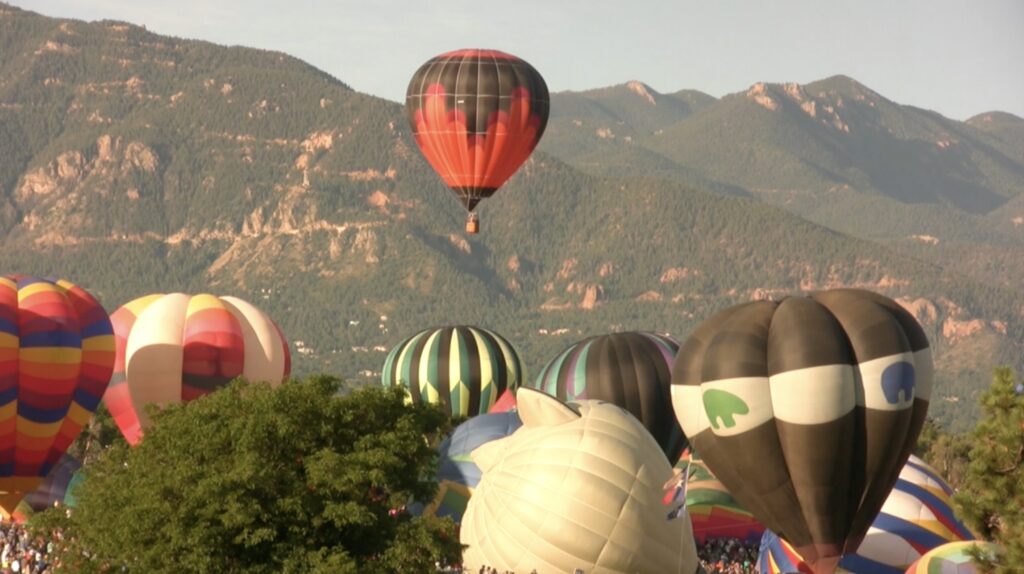 hot air balloons rising