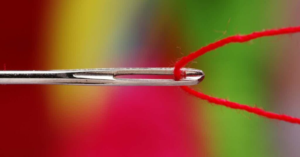 needle threaded