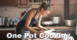 An image of a young woman baking