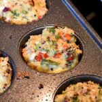 a pan of quinoa muffins