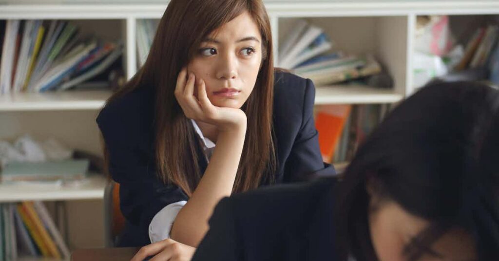 a student in school
