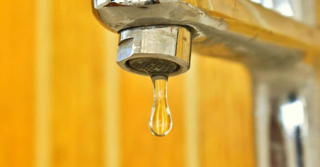 water dripping from a faucet