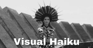 A model in a sun headress